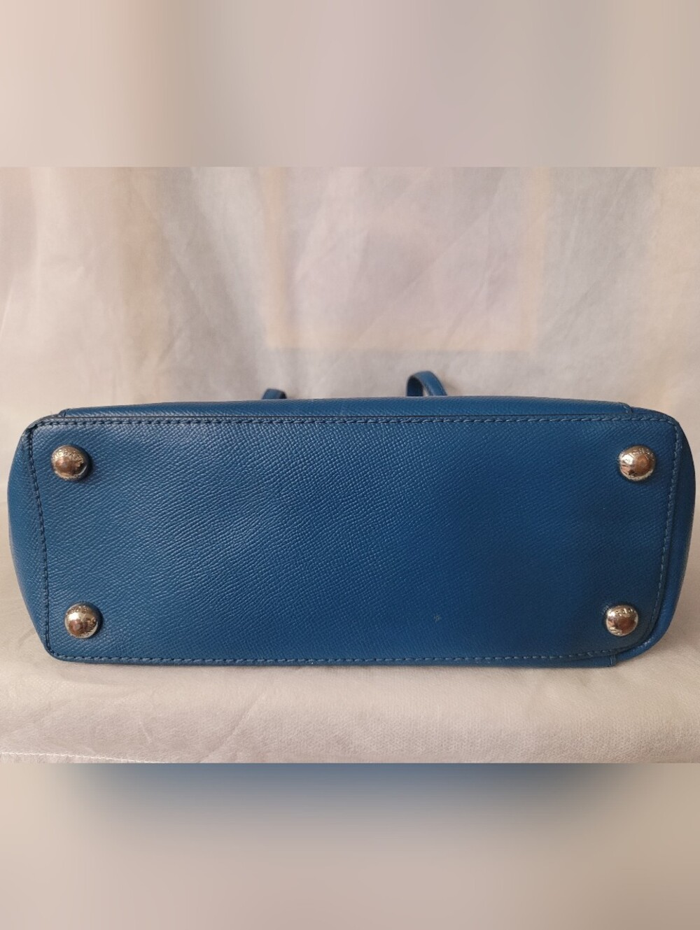 Michael Kors Blue Saffiano Leather Tote - Picture 4 of 11